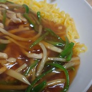 青椒肉絲あんかけやきそば