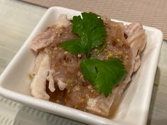 鶏のみょうがソース