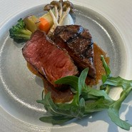 ミスジ肉のステーキ