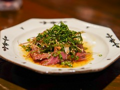 鹿のハツのカルパッチョ仕立て