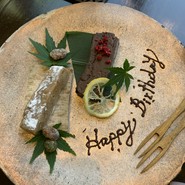 事前にお誕生日だと伝えたら、デザートプレートにしてくれました