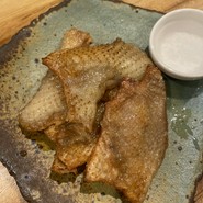 播州百日鶏の皮焼き