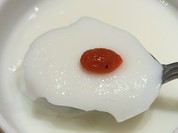 甘み控えめの杏仁豆腐です！