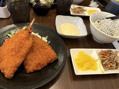 アジフライ定食（釜揚げしらすご飯）