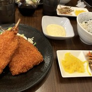 アジフライ定食（釜揚げしらすご飯）