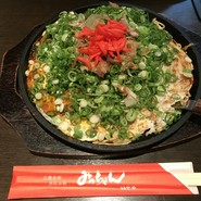 お好み焼き　ネギトッピング