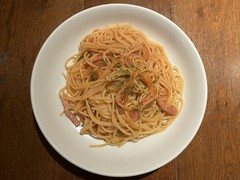 刻み野菜のナポリタン