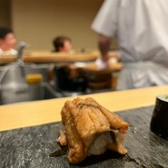 煮穴子握り