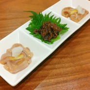 イカの塩辛３種盛