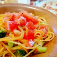 エビとブロッコリーのオーロラソースパスタ