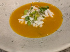 真鱈の特選白子にブイヤベースをかけて