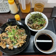 かしわバターラーメンセット ¥1,150-［冷］［大］