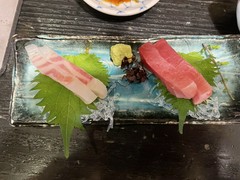 お刺身2種(食べかけになってしまいました)