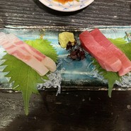 お刺身2種(食べかけになってしまいました)