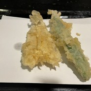 キスとモロッコインゲンの天ぷら