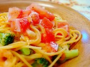 エビとブロッコリーのオーロラソースパスタ