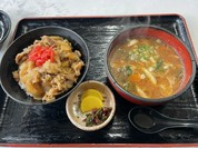 牛丼、豚汁