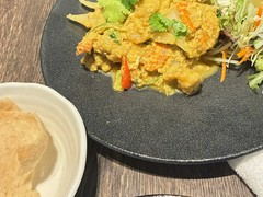 ソフトシェルとたまごのカレー炒め