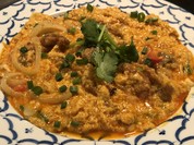 ソフトシェルクラブ玉子カレー炒め