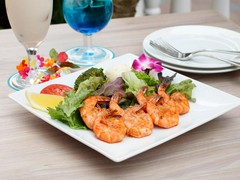 定番のガーリックシュリンプ