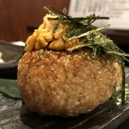 ウニの焼きおにぎり