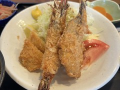 アジフライ、有頭エビフライ、イカフライ！