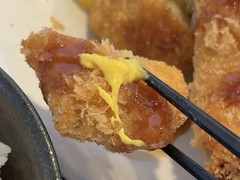 イカフライはソースとカラシで食します！