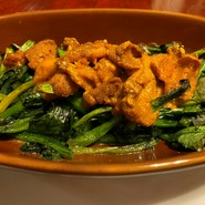 こるどん亭風うにホーレン1500円。なぜか広島名物ですね。