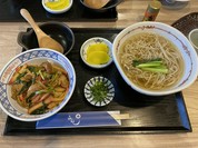 しのだ丼とお蕎麦(温)のセット　出汁うまし😋