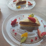 メインが選べるランチセットのデザートはミルフィーユです。