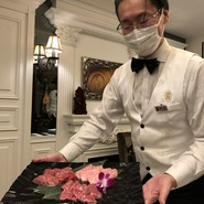 黒毛和牛の三種盛