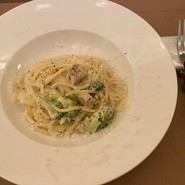 ホタテのクリームパスタ