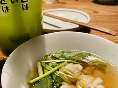 お通しと玄米緑茶割