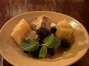 チーズケーキ　ブルーベリー添え