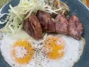 ハムエッグ定食