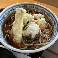 道産きのこ天そば