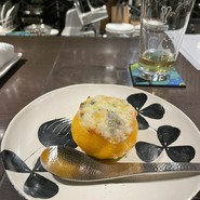 紅ズワイガニの柚子釜グラタン