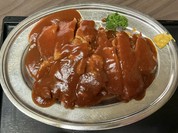 ポークチャップ定食のポークチャップ