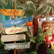 南国情緒を演出したハワイアンレストラン。Aloha！