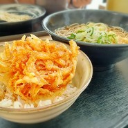 ミニかき揚げ丼と蕎麦