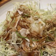 千切りキャベツも美味しくいただきました！