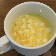 スープはコーンスープをいただきます！