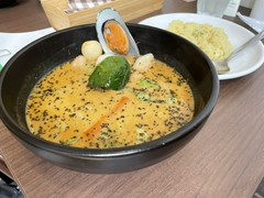 シーフードカレー　1.中辛にしましたが、結構スパイシーでした。
