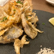 鯵と白エビのフリット