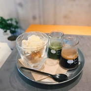 エスプレッソと抹茶のアフォガート¥650