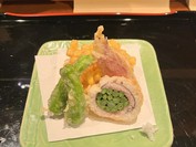 天ぷら 万願寺 茗荷 とうもろこし 鱧巻きインゲン