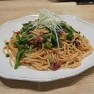 ホタルイカです菜の花のオイルパスタ