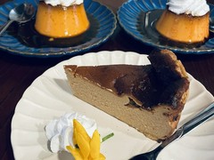 バスクチーズケーキ(アールグレイ)&固めプリン