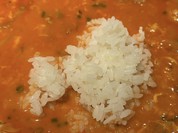 麺を食べた後にライスを投入！