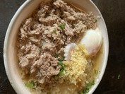 肉そば温泉玉子